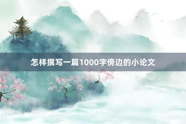 怎样撰写一篇1000字傍边的小论文